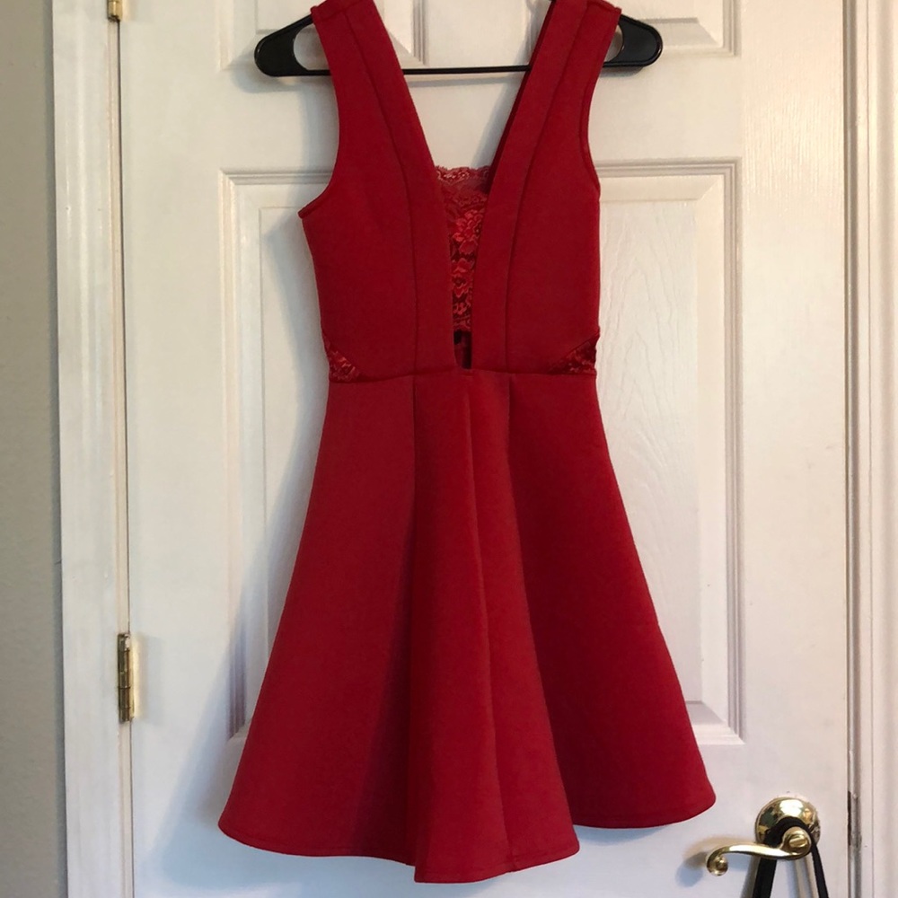 Red Dress with Lace